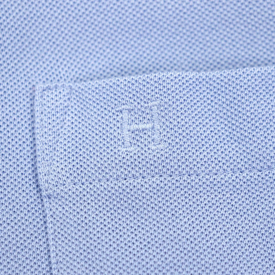Great HERMES Short sleeve polo shirt purple cotton mens M