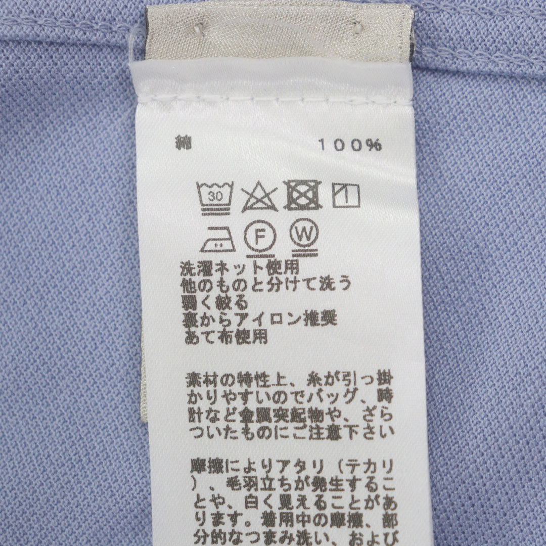 Great HERMES Short sleeve polo shirt purple cotton mens M