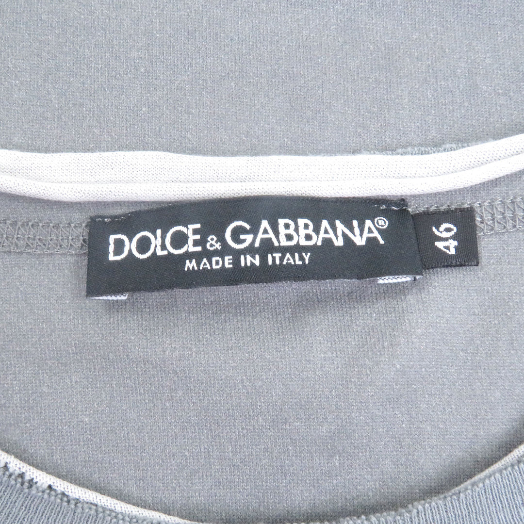 Excellent DOLCE&GABBANA Short sleeve T-shirt Black tag print design