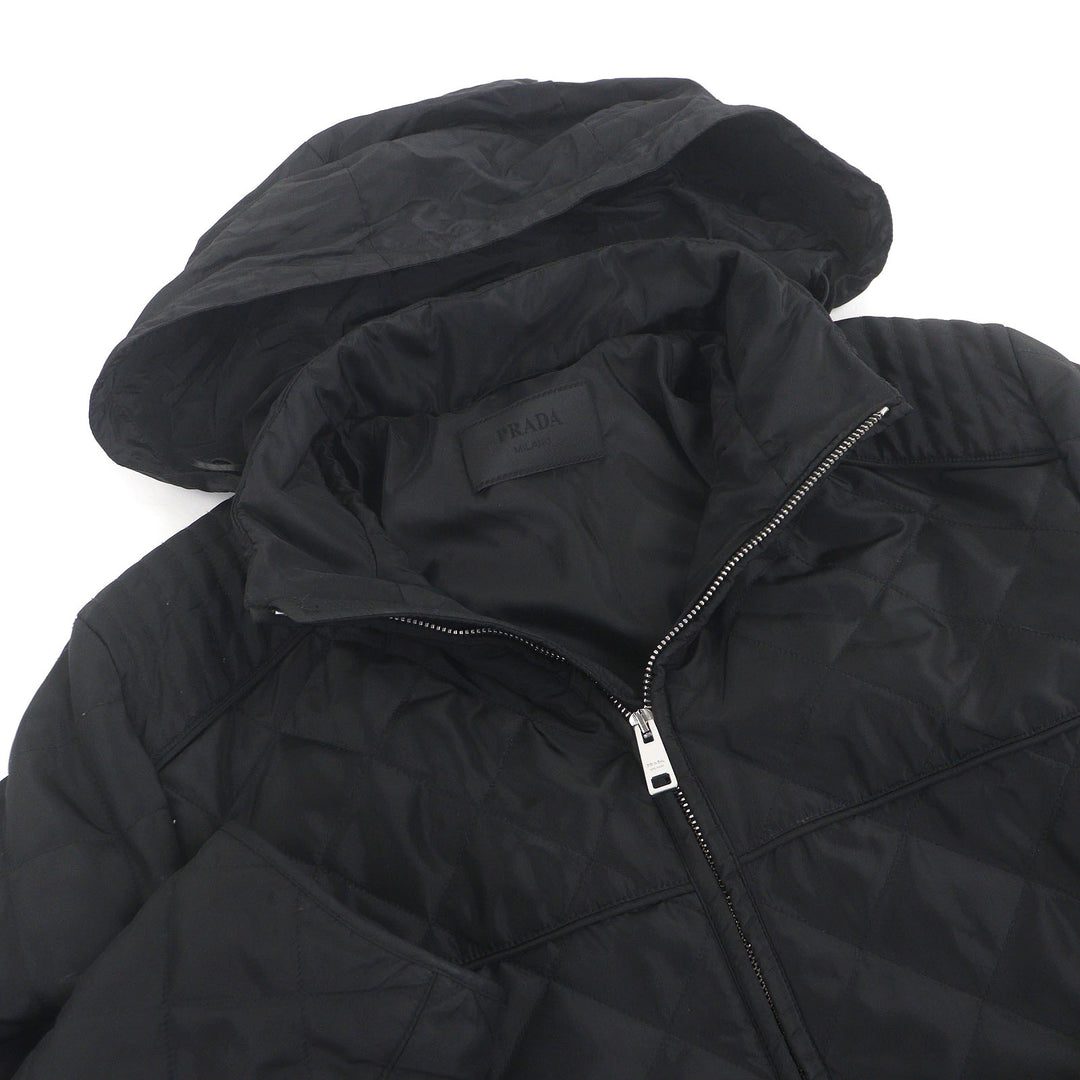 Great PRADA Blouson Triangle logo padded quilting black