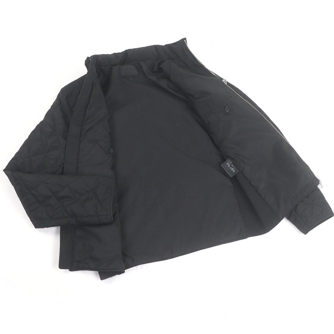 Great PRADA Blouson Triangle logo padded quilting black