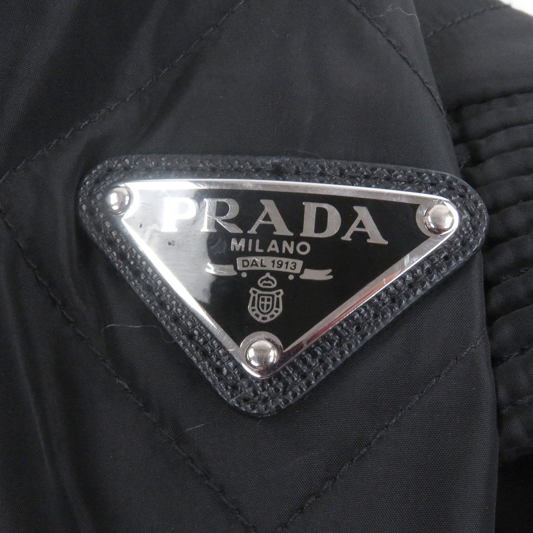 Great PRADA Blouson Triangle logo padded quilting black