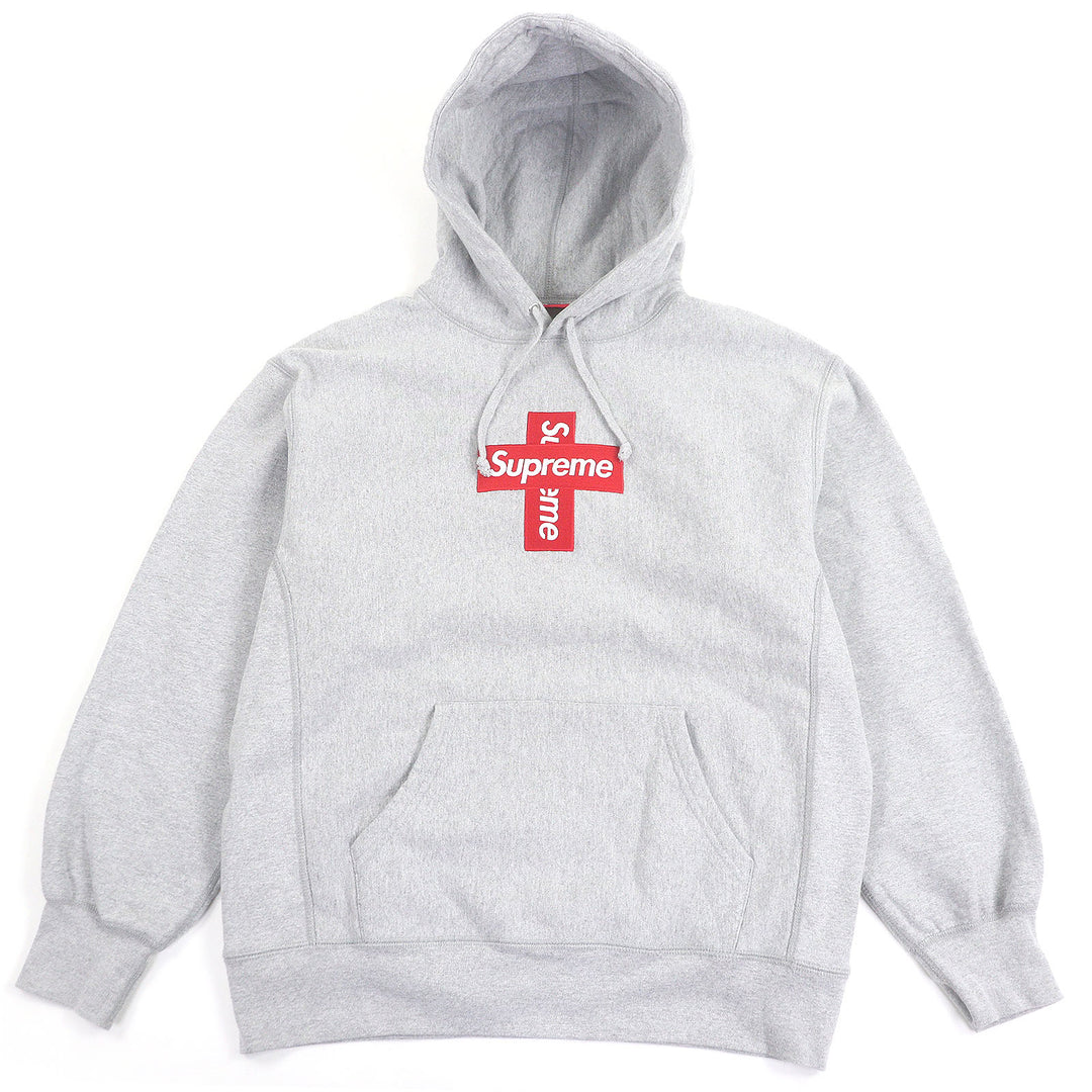 素晴らしいSupremeのパーカー、クロスボックスロゴフード付きスウェットシャツプルオーバー