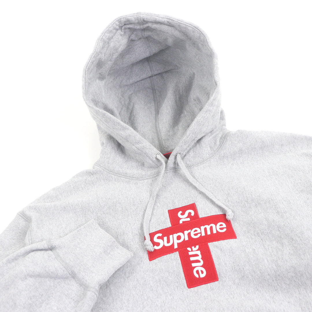 素晴らしいSupremeのパーカー、クロスボックスロゴフード付きスウェットシャツプルオーバー