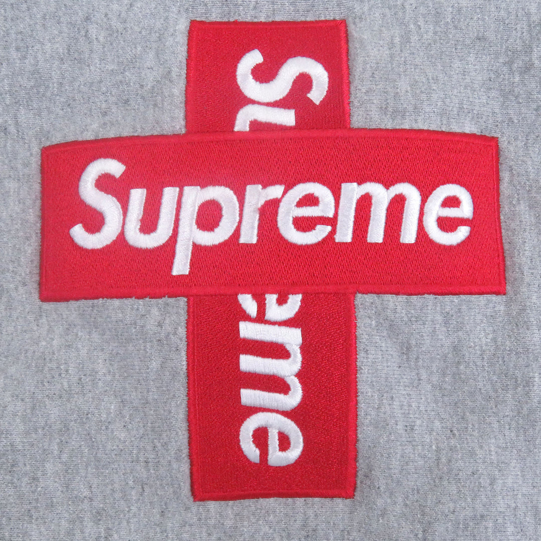 素晴らしいSupremeのパーカー、クロスボックスロゴフード付きスウェットシャツプルオーバー