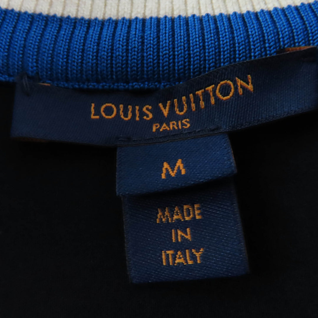 路易威登 (LOUIS VUITTON) 精美三色舷窗口袋连衣裙，黑色，M码