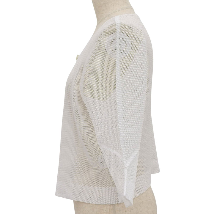 Excellent PLEATS PLEASE cardigan mesh white polyester Women 3 PP51-F0253