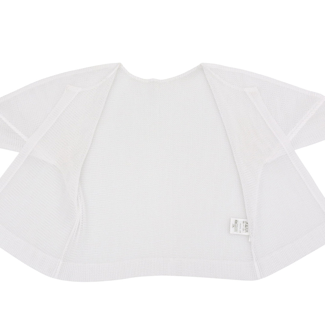 Excellent PLEATS PLEASE cardigan mesh white polyester Women 3 PP51-F0253