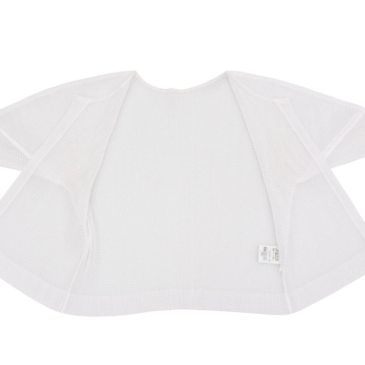 Excellent PLEATS PLEASE cardigan mesh white polyester Women 3 PP51-F0253