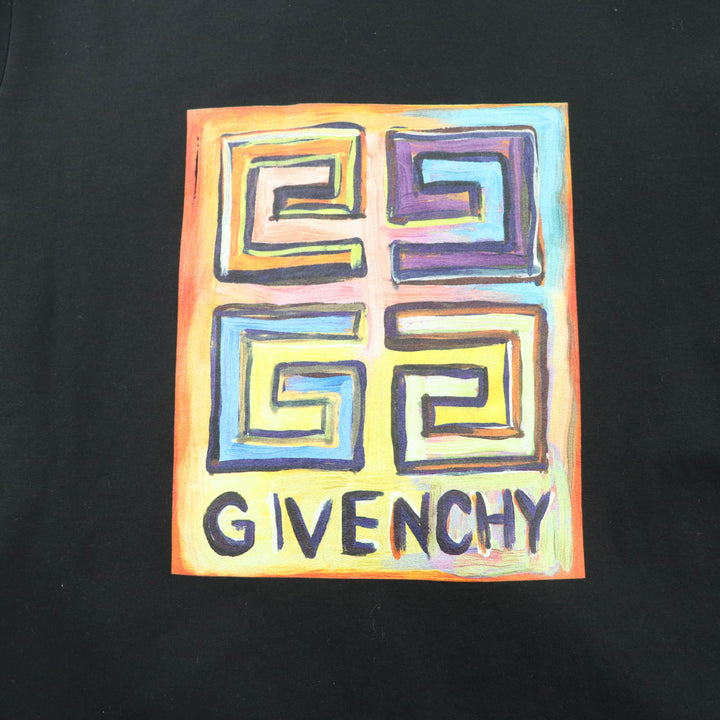 纪梵希 (GIVENCHY) 黑色纯棉短袖T恤，女款XS码，货号BW707Y3Z96