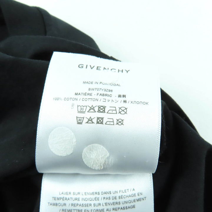 纪梵希 (GIVENCHY) 黑色纯棉短袖T恤，女款XS码，货号BW707Y3Z96