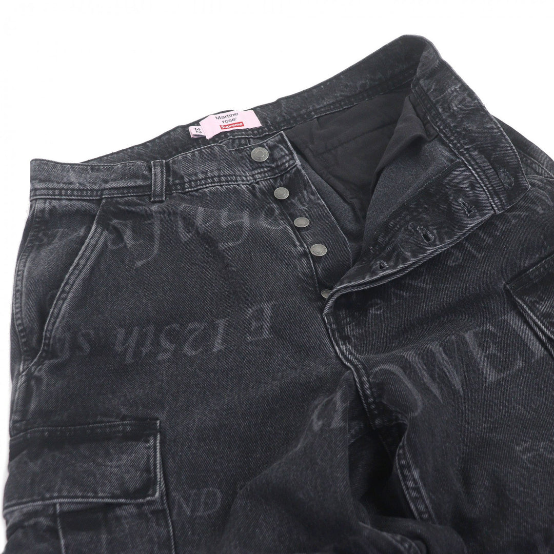 Great Supreme Martine Rose Denim pants All-over logo cargo pants