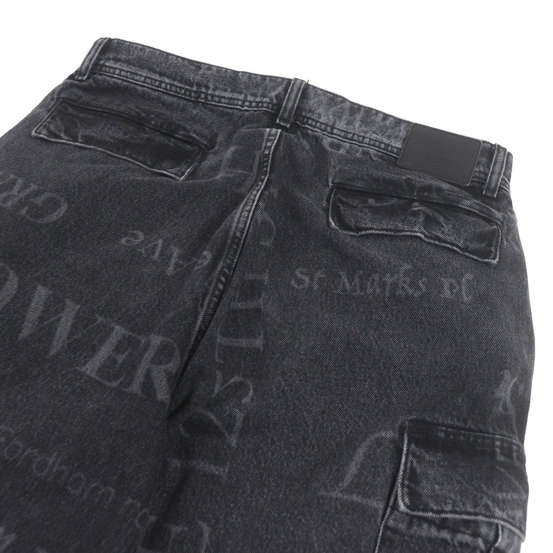 Great Supreme Martine Rose Denim pants All-over logo cargo pants