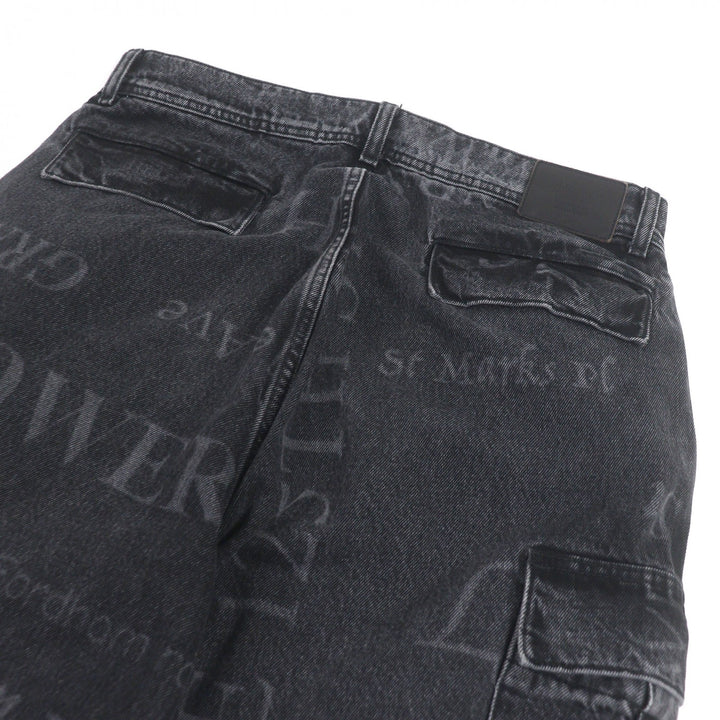 Great Supreme Martine Rose Denim pants All-over logo cargo pants