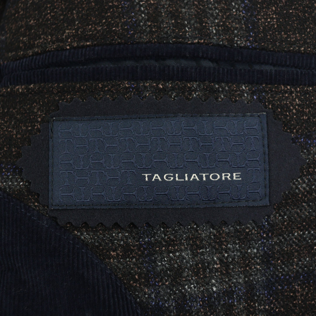 TAGLIATORE テーラードジャケット ブラウン ウール メンズ 48 1SMC22K 美品