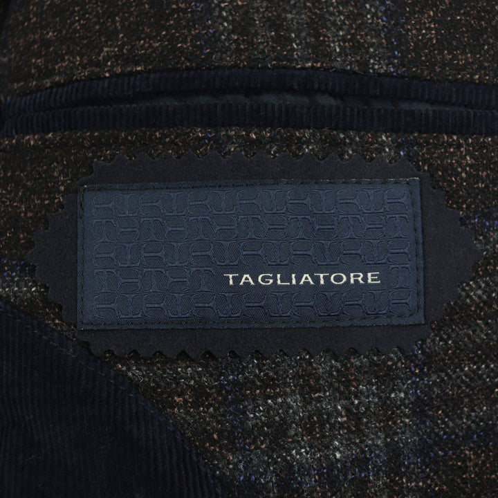 TAGLIATORE テーラードジャケット ブラウン ウール メンズ 48 1SMC22K 美品