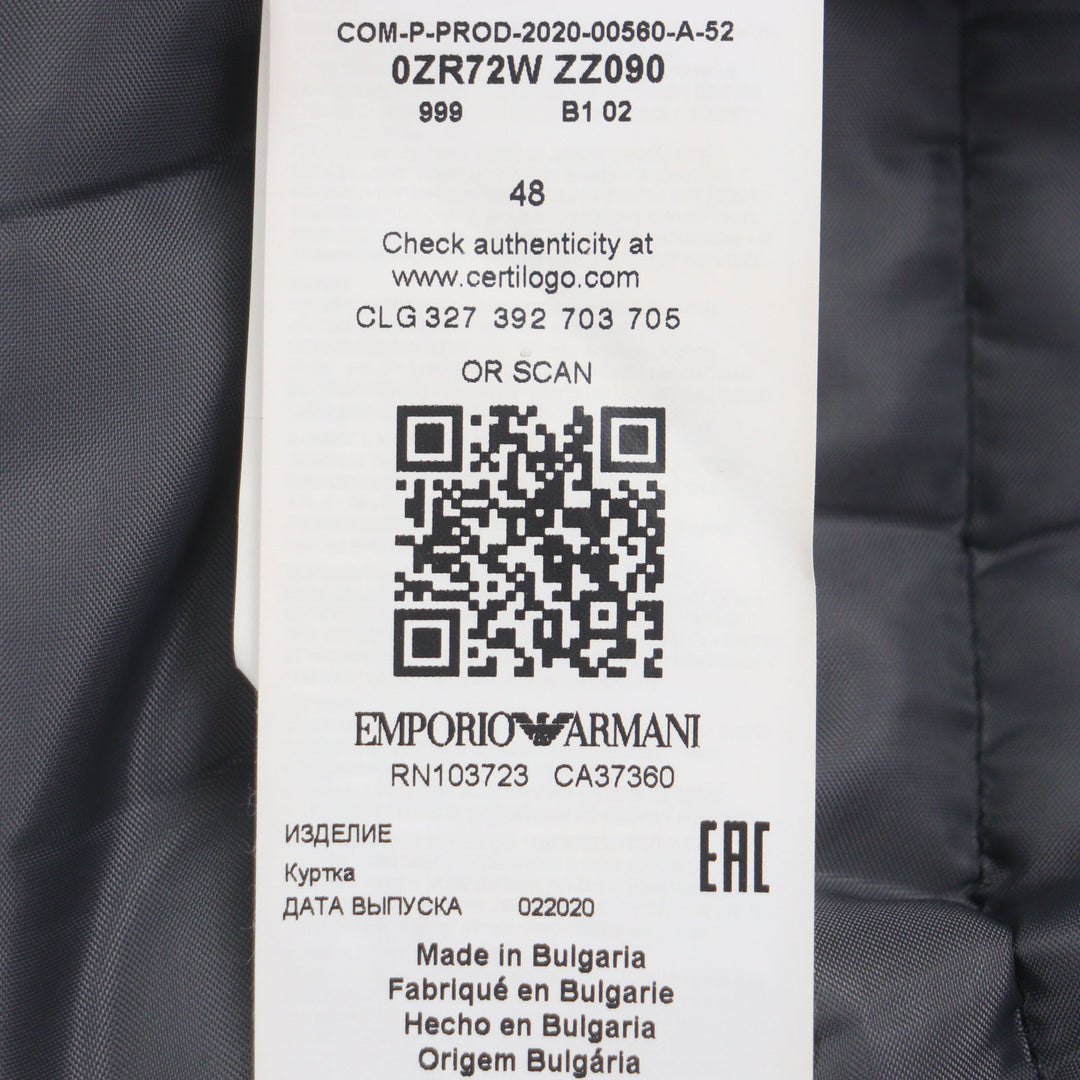 Great EMPORIO ARMANI Jacket black polyester mens 48 0ZR72W ZZ090