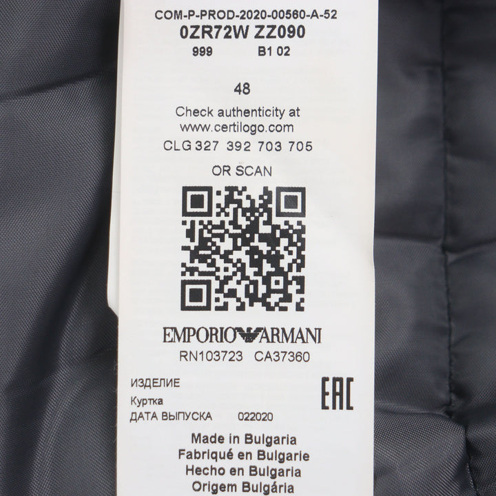 Great EMPORIO ARMANI Jacket black polyester mens 48 0ZR72W ZZ090