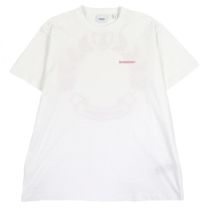 Excellent BURBERRY Short sleeve T-shirt Tisci period oak leaf back print white