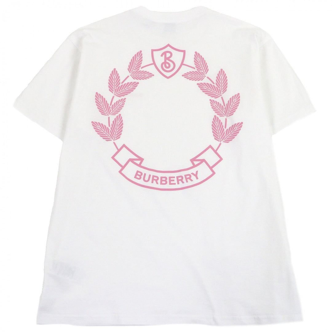 素晴らしいBURBERRY半袖TシャツTisci期オークリーフバックプリントホワイト