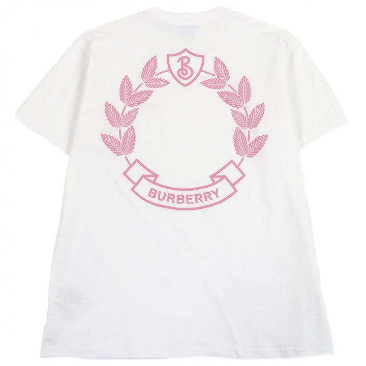 素晴らしいBURBERRY半袖TシャツTisci期オークリーフバックプリントホワイト