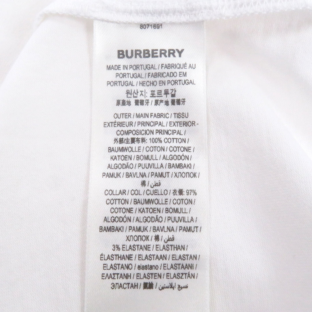 Excellent BURBERRY Short sleeve T-shirt Tisci period oak leaf back print white