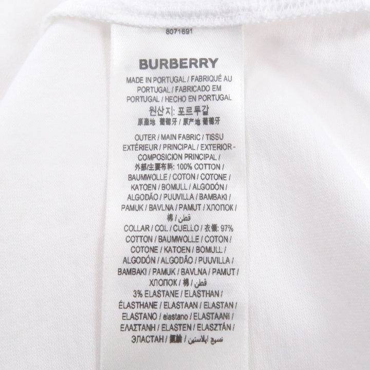 Excellent BURBERRY Short sleeve T-shirt Tisci period oak leaf back print white