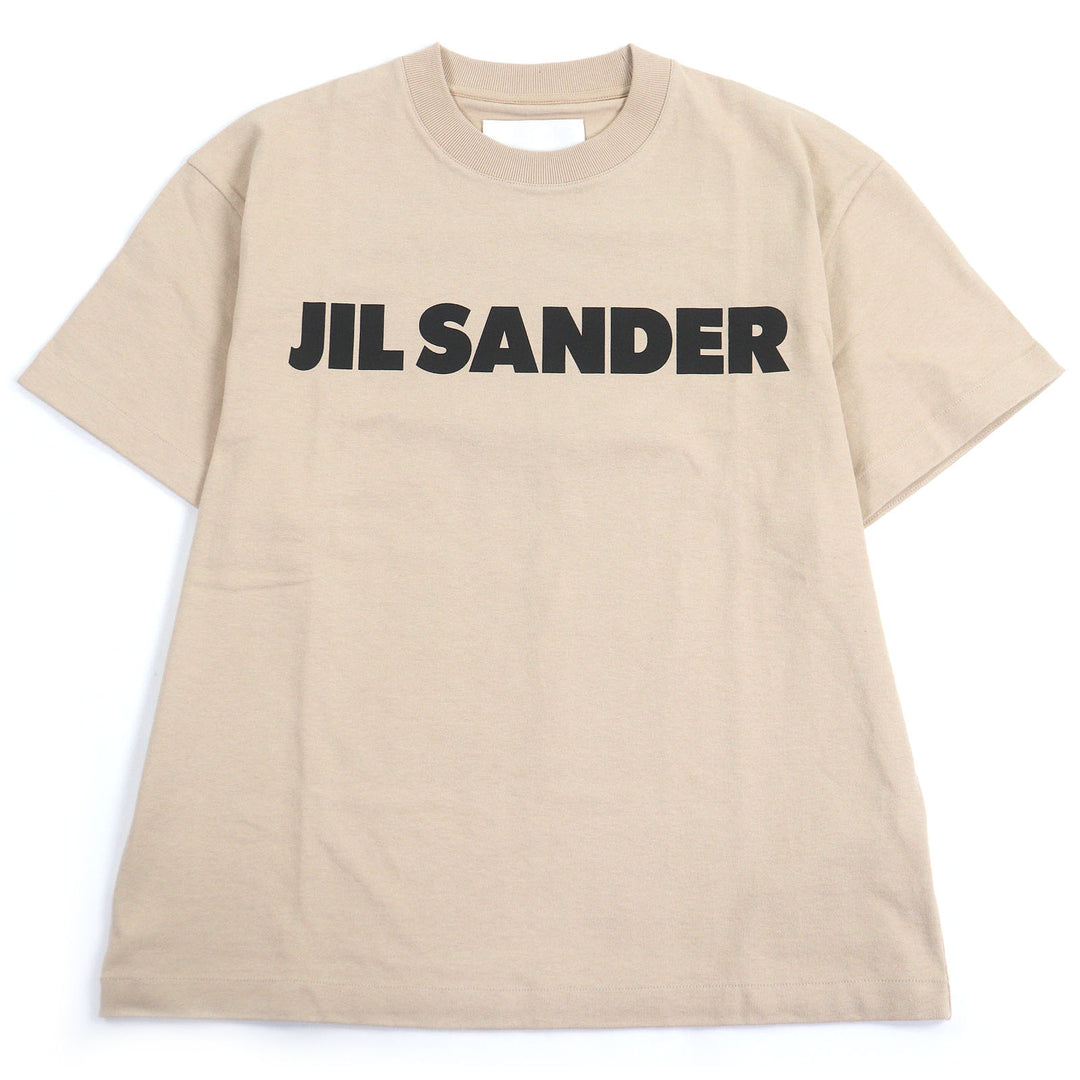 Excellent JIL SANDER Short sleeve T-shirt logo print crew neck beige