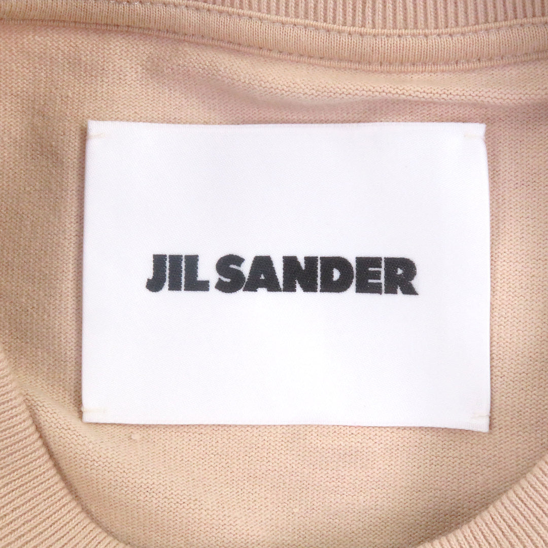 素晴らしい JIL SANDER 半袖Tシャツ ロゴプリント クルーネック ベージュ