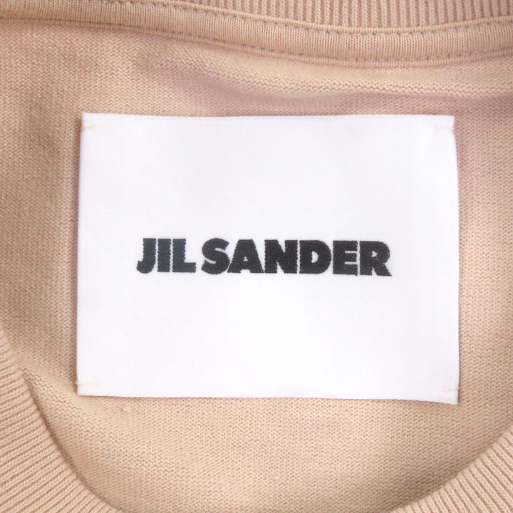 素晴らしい JIL SANDER 半袖Tシャツ ロゴプリント クルーネック ベージュ