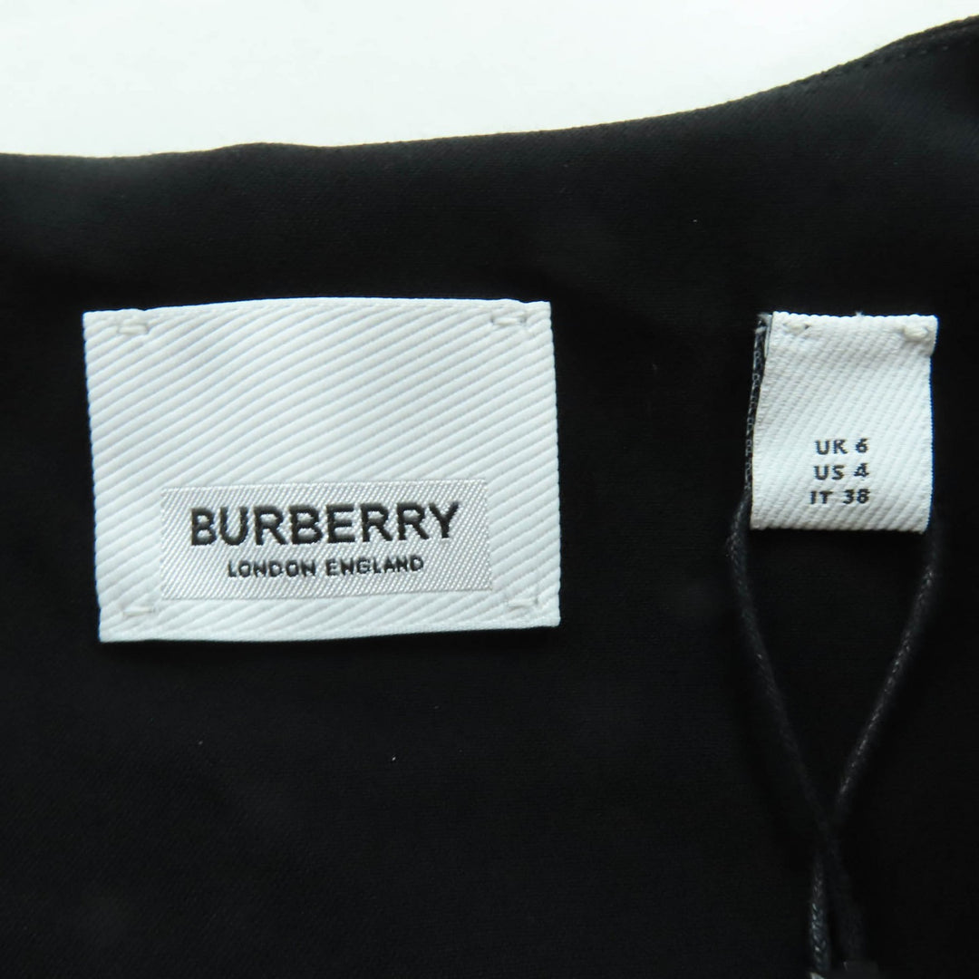 新品同様 BURBERRY ワンピース ブラック ビスコース レディース 38 8043955