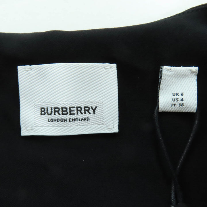 新品同様 BURBERRY ワンピース ブラック ビスコース レディース 38 8043955