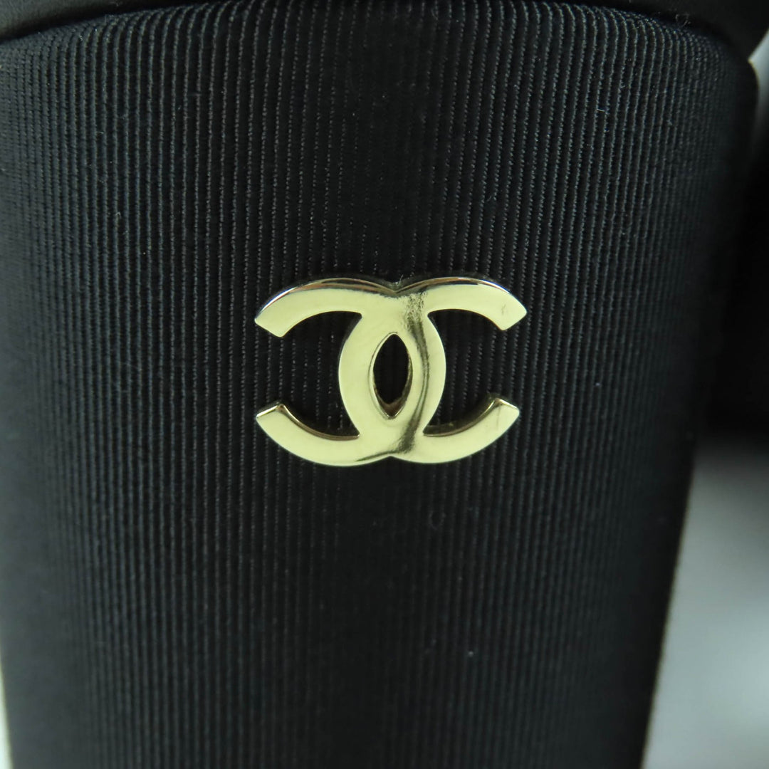 Excellent CHANEL Ankle boots black leather Women 36 22K G39529