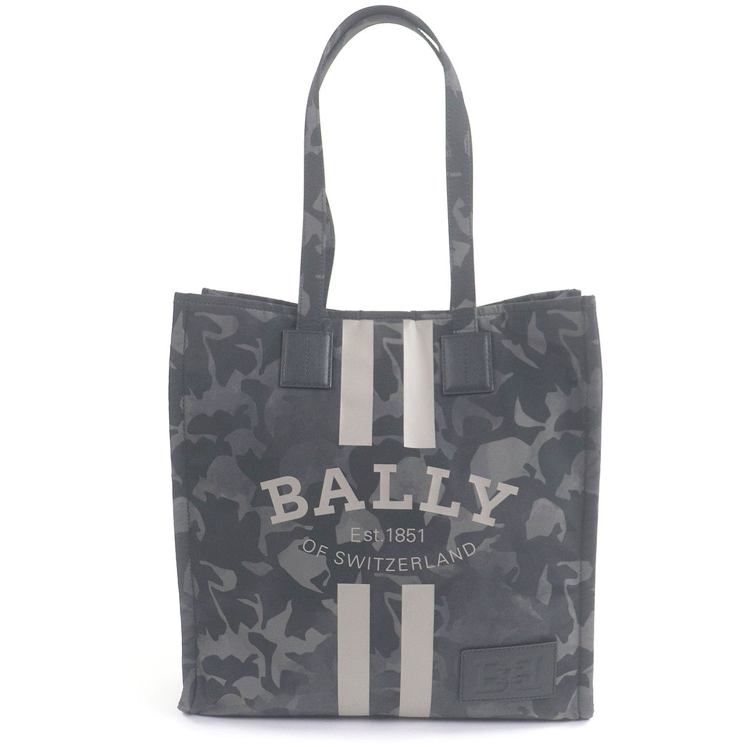 美品 BALLY トートバッグ CRYSTALIA 迷彩柄 ロゴプリント カーキ