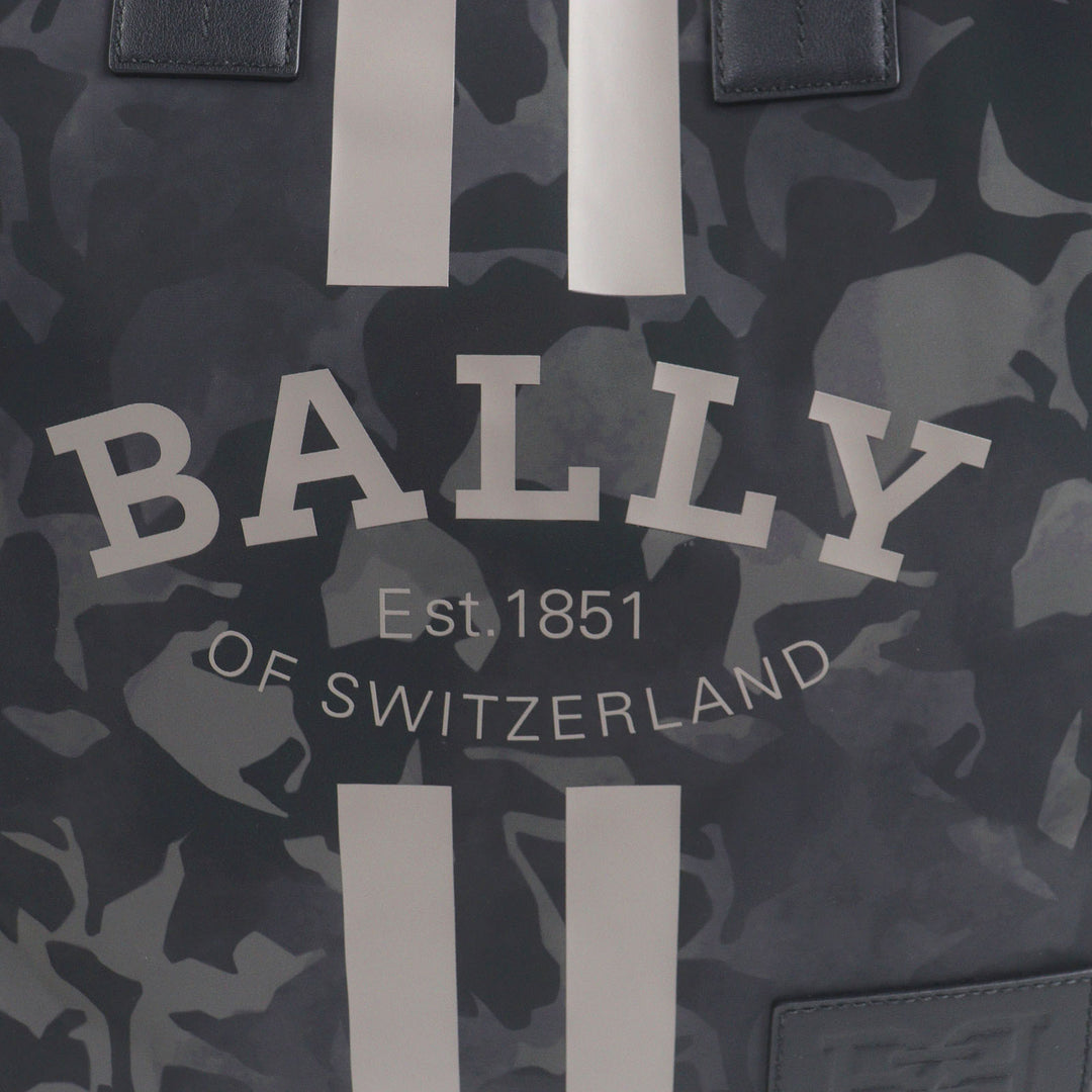 美品 BALLY トートバッグ CRYSTALIA 迷彩柄 ロゴプリント カーキ