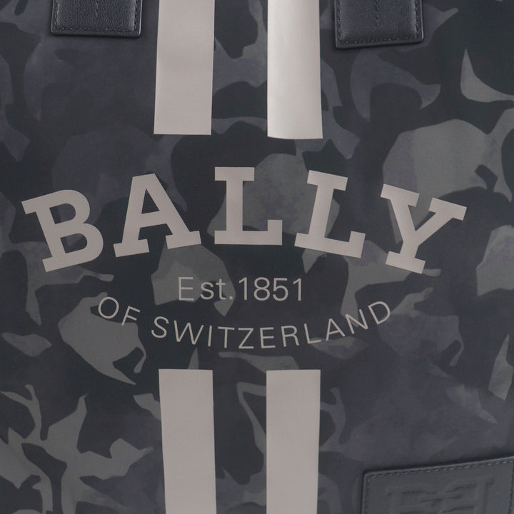 美品 BALLY トートバッグ CRYSTALIA 迷彩柄 ロゴプリント カーキ