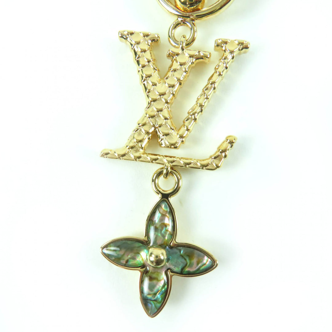 Excellent LOUIS VUITTON key ring LV Wonder of the Sea Bag charm gold M01650