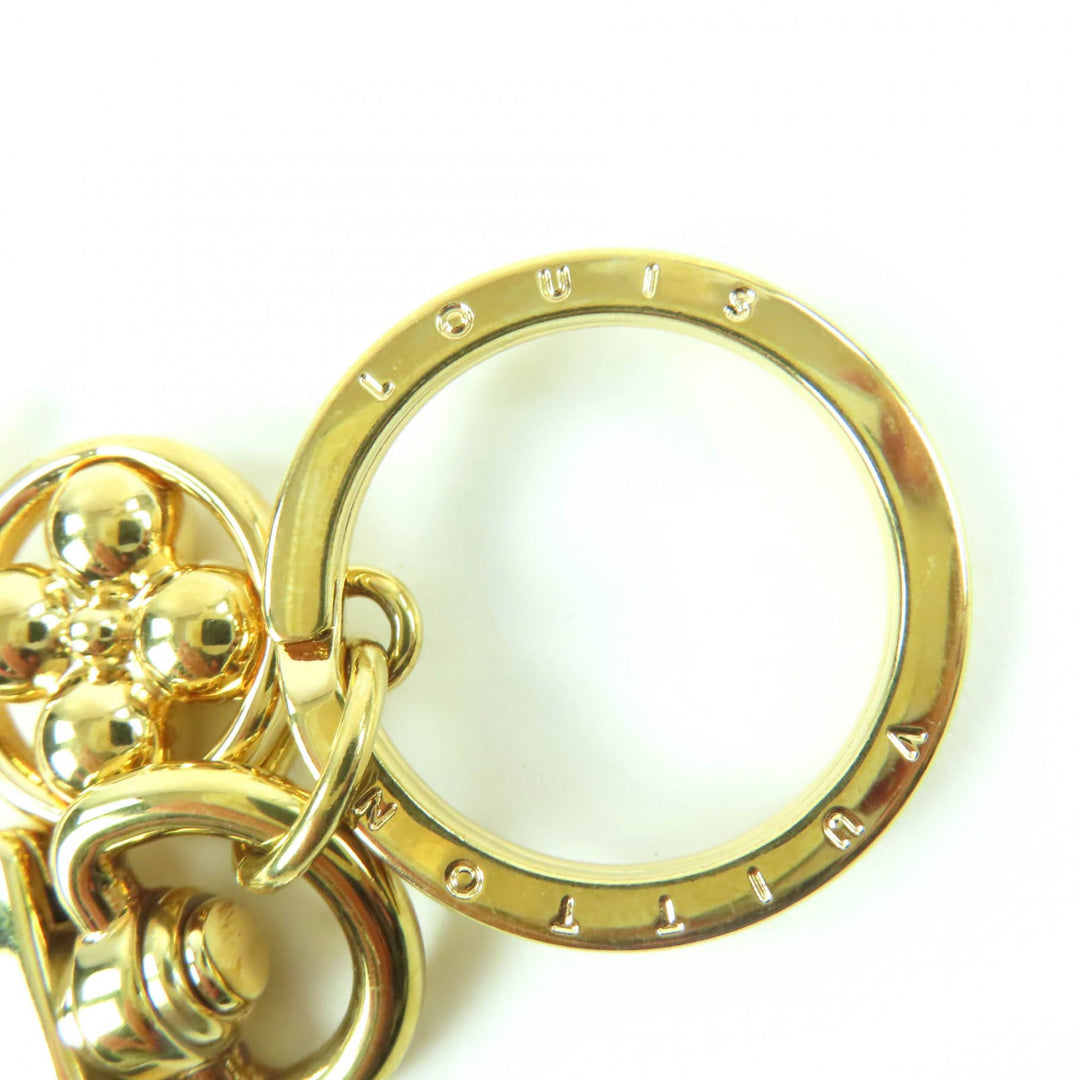 Excellent LOUIS VUITTON key ring LV Wonder of the Sea Bag charm gold M01650