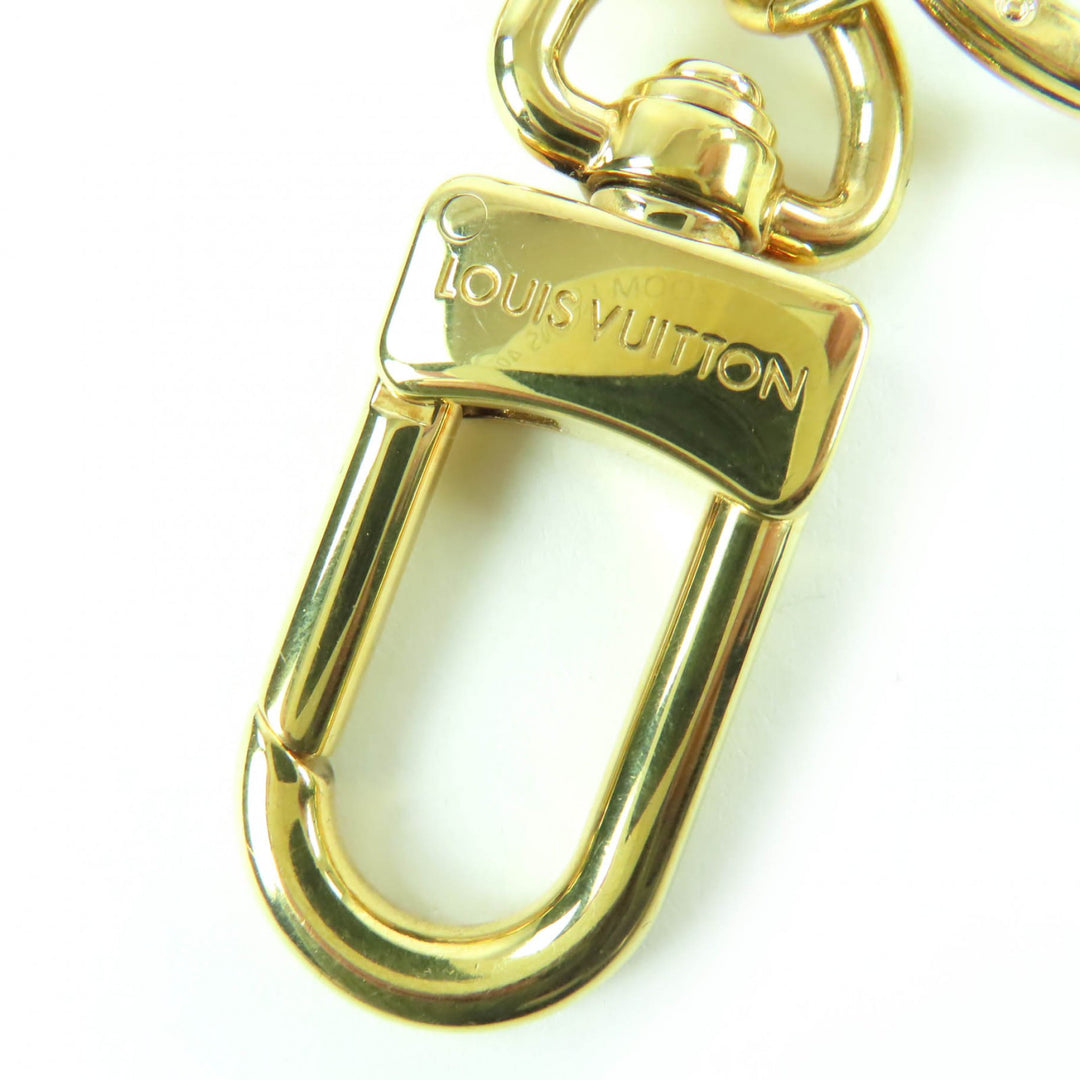 Excellent LOUIS VUITTON key ring LV Wonder of the Sea Bag charm gold M01650