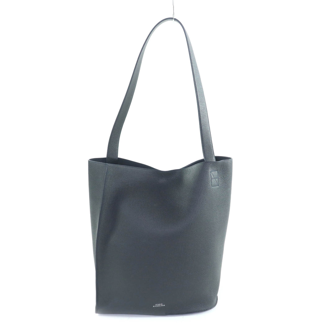 素晴らしい STUDIO NICHOLSON トートバッグ DOUBLET TYPE2 PALMELLATO ブラックレザー レディース