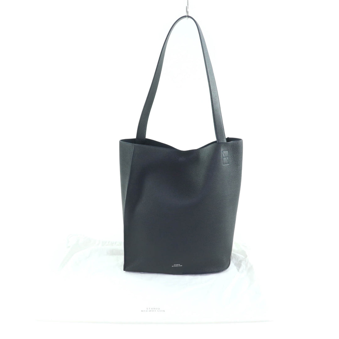 素晴らしい STUDIO NICHOLSON トートバッグ DOUBLET TYPE2 PALMELLATO ブラックレザー レディース