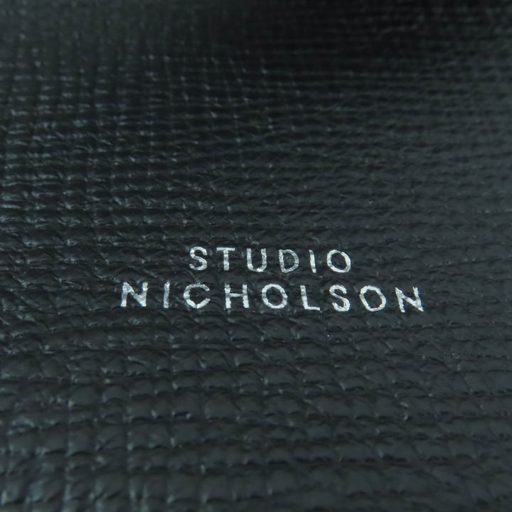 素晴らしい STUDIO NICHOLSON トートバッグ DOUBLET TYPE2 PALMELLATO ブラックレザー レディース