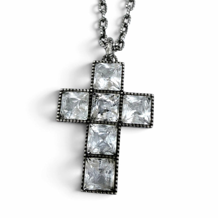 Great GUCCI Necklace Arabesque G-Cube Bijou Pendant Silver AG925 Women 550207