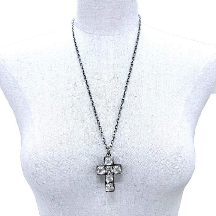 Great GUCCI Necklace Arabesque G-Cube Bijou Pendant Silver AG925 Women 550207