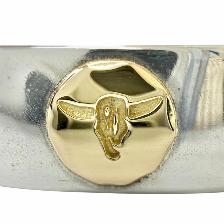 Great TADY&KING Bangle Flat Bangle Gold Plated Longhorn