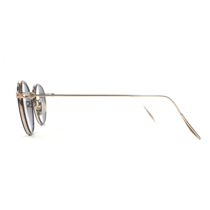 Excellent 金子眼鏡 Glasses Boston gold Titanium mens KM-26L