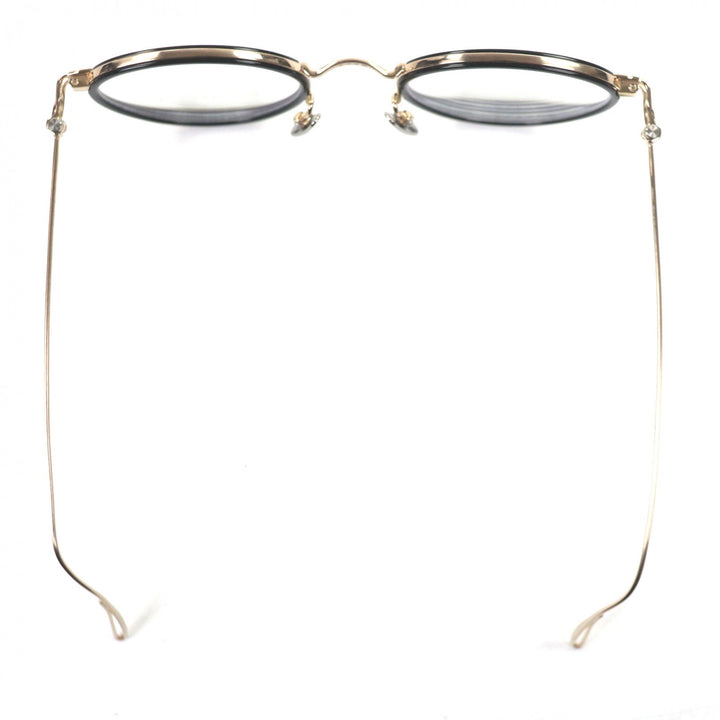 Excellent 金子眼鏡 Glasses Boston gold Titanium mens KM-26L