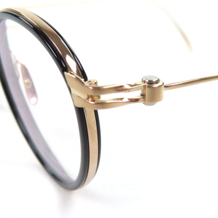 Excellent 金子眼鏡 Glasses Boston gold Titanium mens KM-26L