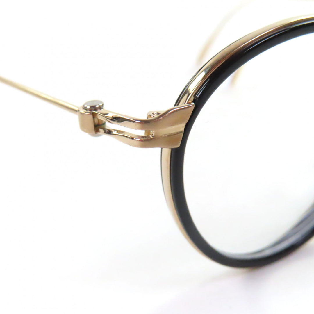 Excellent 金子眼鏡 Glasses Boston gold Titanium mens KM-26L
