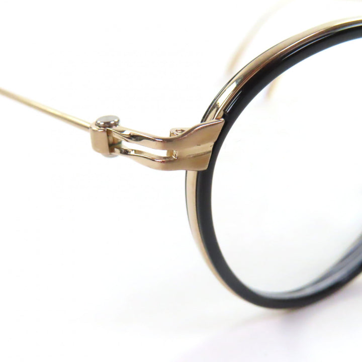 Excellent 金子眼鏡 Glasses Boston gold Titanium mens KM-26L